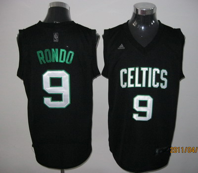  NBA Boston Celtics 9 Rajon Rondo Swingman Black Jersey